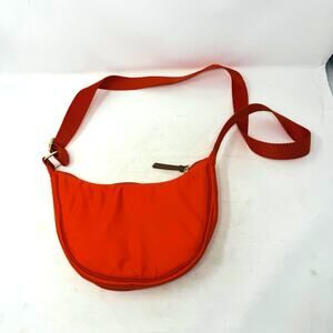 J.Jill Nylon Crossbody Bag Red Adjustable Strap Sporty Casual Minimalist